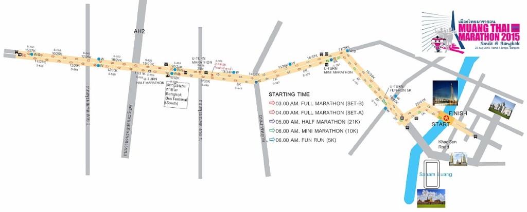 Course of Muang Thai Marathon 2015